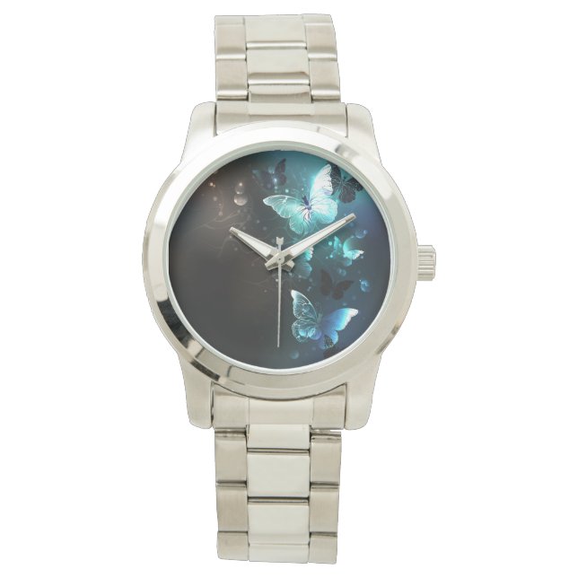 Mint Night Butterflies Watch (Front)