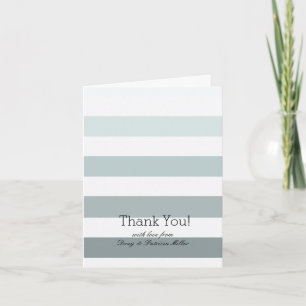 Mint Ombre Stripes Thank You Card