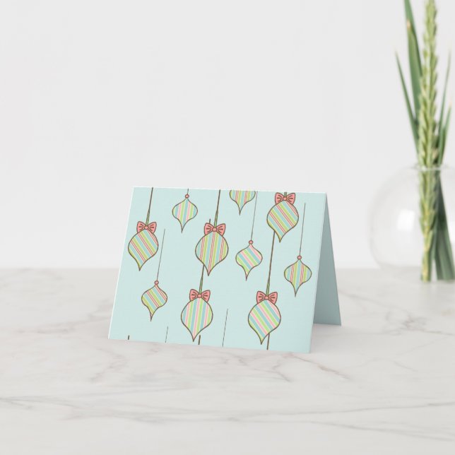 Mint Ornaments Christmas Card (Front)