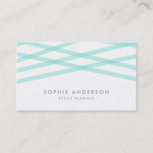 Mint Overlapping Lines Business Card