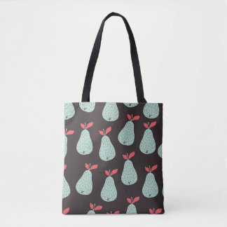 Mint Pears: Vintage Seamless Texture Tote Bag