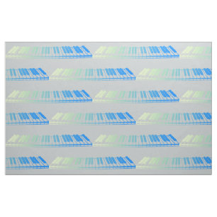 Mint Piano Keys Fabric