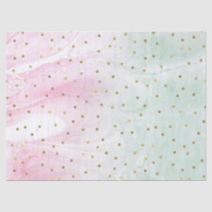 Mint Pink Gold Ombre Confetti Tissue Paper