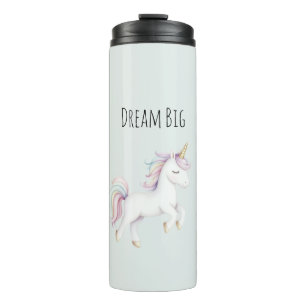 Mint Pink Purple Blue White Unicorn Thermal Tumbler