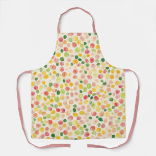 Mint Pink Yellow Green Fruity Dots  Apron