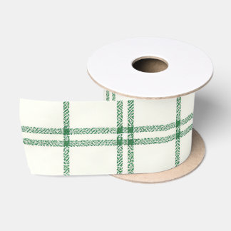 Mint Plaid Satin Ribbon
