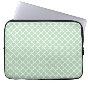 Mint Quatrefoil Laptop Sleeve