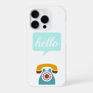 Mint Red Tan Retro Telephone Hello iPhone 16 Pro Case