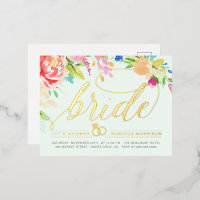 Mint | Roses & Gold Diamond Ring Bridal Shower