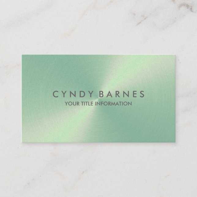 Mint Sheen Business Card (Front)