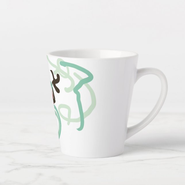Mint snowman  latte mug (Right)