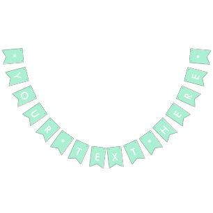 Mint Solid Colour Customize It Bunting Flags
