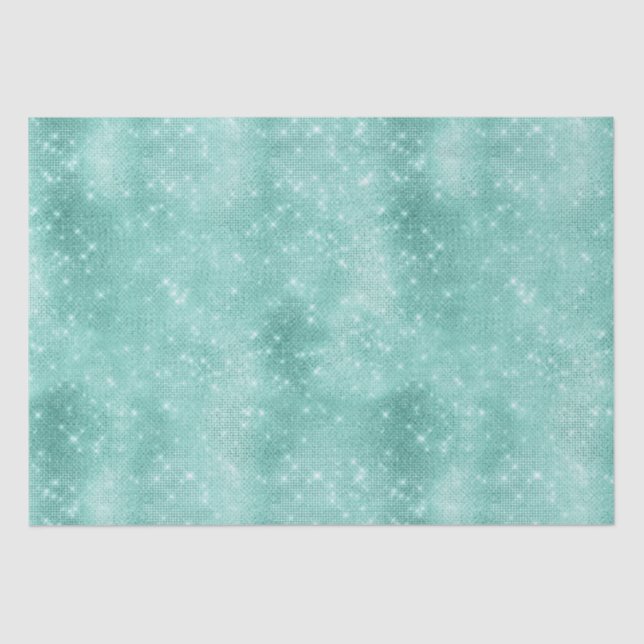 Mint Sparkle Glitz  Tissue Paper (Front)