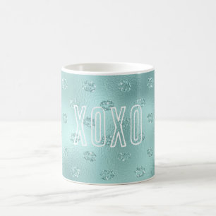Mint Sparkle Lips XOXO Coffee Mug