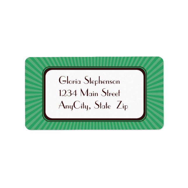Mint Spring Rays Address Labels (Front)