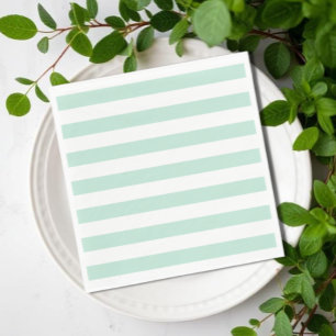 Mint stripe napkin