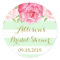 Mint Stripe Pink Floral Bridal Shower Favour Tag