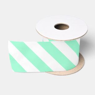 Mint Stripes Satin Ribbon