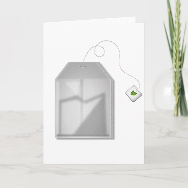 Mint Tea Bag Greeting Cards (Front)