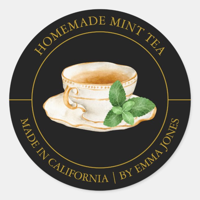 Mint Tea Modern label (Front)