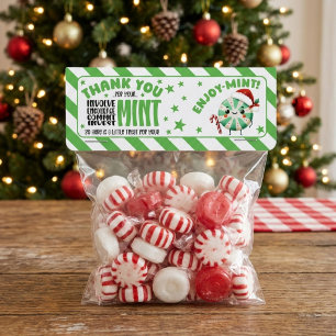 Mint Teacher Volunteer Appreciation Christmas Bag Card