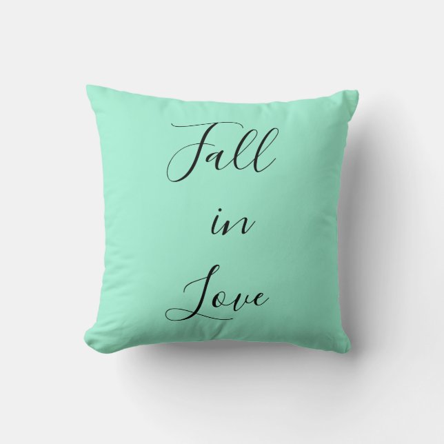 Mint  throw pillow (Front)
