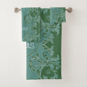 Mint Thyme Personalised Matching His and Hers Bath Towel Set