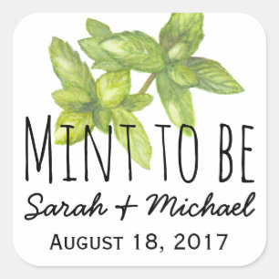 Mint to be favour favour tags stickers