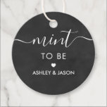 Mint to Be Gift Tag, Wedding Mints Tag, Chalkboard Favour Tags<br><div class="desc">These are the perfect little gift tags. You can customize front and back text.</div>