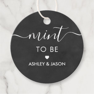 Mint to Be Gift Tag, Wedding Mints Tag, Chalkboard Favour Tags