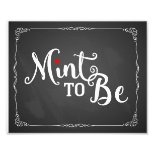 mint to be, wedding favour, wedding sign, vintage photo print