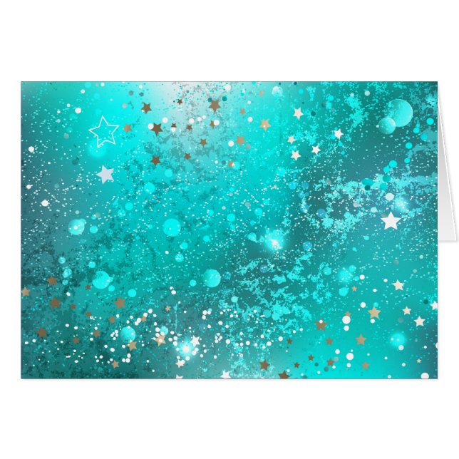 Mint Turquoise Foil Background (Front Horizontal)