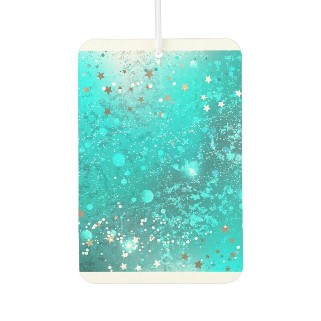 Mint Turquoise Foil Background Air Freshener (Front)