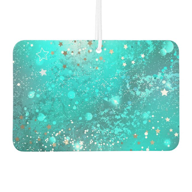 Mint Turquoise Foil Background Air Freshener (Front)
