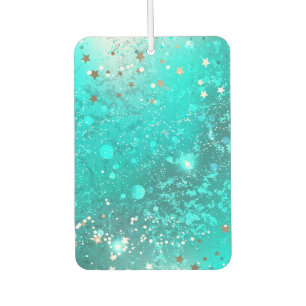 Mint Turquoise Foil Background Air Freshener