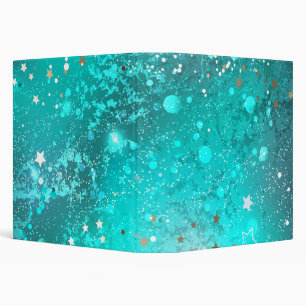 Mint Turquoise Foil Background Binder