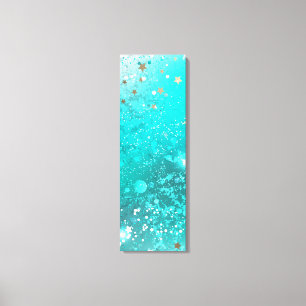 Mint Turquoise Foil Background Canvas Print