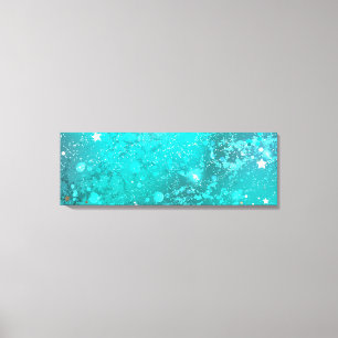Mint Turquoise Foil Background Canvas Print