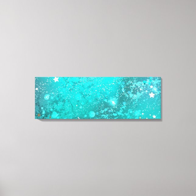 Mint Turquoise Foil Background Canvas Print (Front)