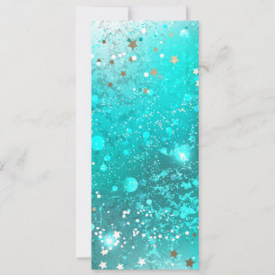 Mint Turquoise Foil Background Card