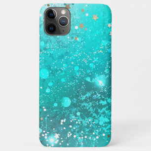 Mint Turquoise Foil Background iPhone 11 Pro Max Case