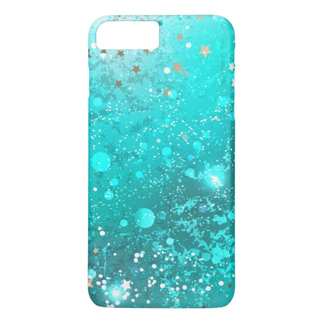 Mint Turquoise Foil Background Case-Mate iPhone Case (Back)
