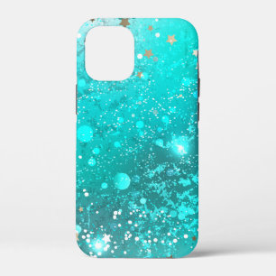 Mint Turquoise Foil Background iPhone 12 Mini Case