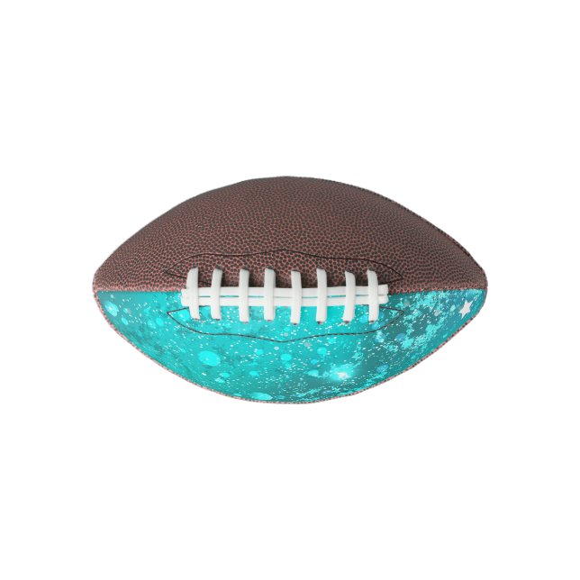 Mint Turquoise Foil Background Football (Front)