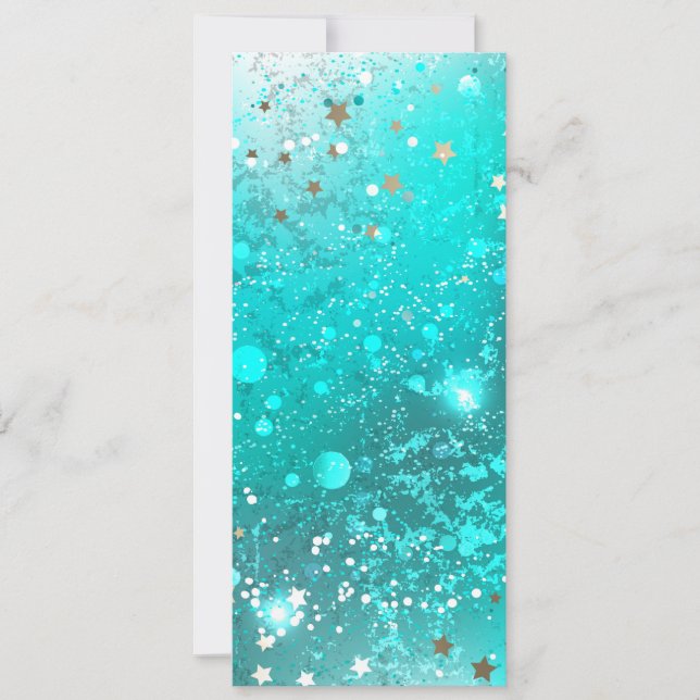 Mint Turquoise Foil Background Invitation (Front)