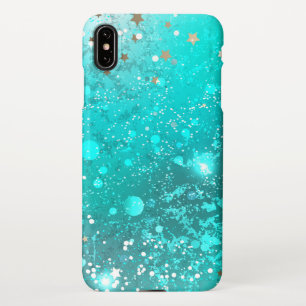 Mint Turquoise Foil Background iPhone XS Max Case