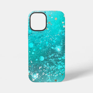 Mint Turquoise Foil Background iPhone 12 Mini Case