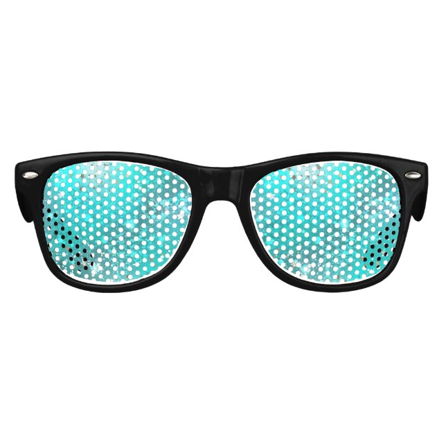 Mint Turquoise Foil Background Kids Sunglasses (Front)