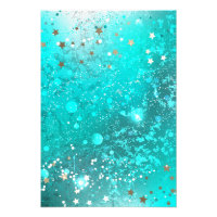 Mint Turquoise Foil Background