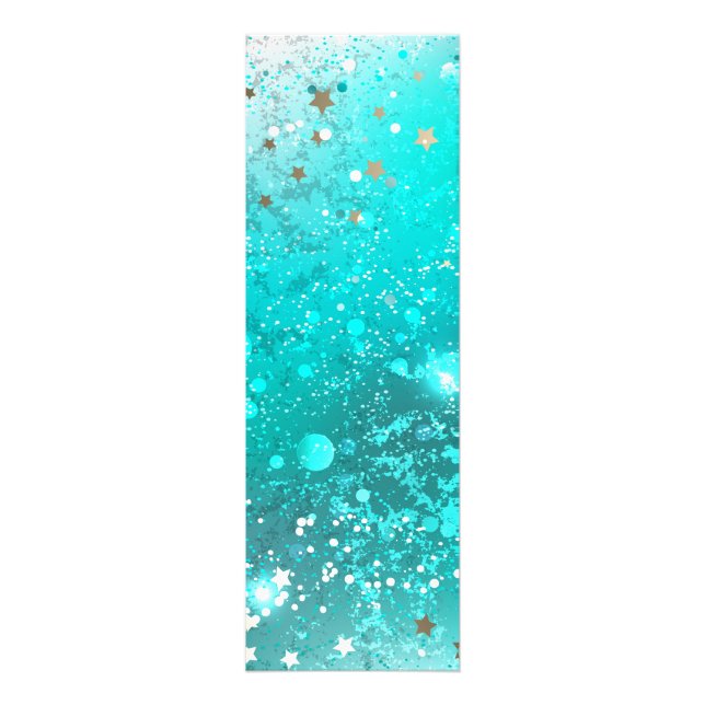 Mint Turquoise Foil Background Photo Print (Front)